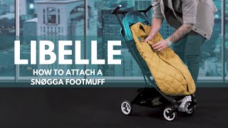 How to Attach a Snøgga Footmuff  Libelle Stroller Tutorial  CYBEX [upl. by Remas]