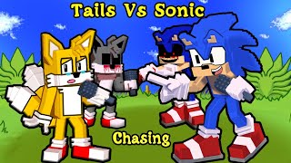 quotChasingquot FNF Tails Vs Sonic  VS TailsEXE Minecraft Animation [upl. by Norud761]