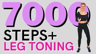 🔥7000 STEPS🔥Fast Walking for Weight Loss🔥LEG TONING Exercises🔥STEPS WORKOUT🔥Fat Burning Walk🔥 [upl. by Notsnarc]