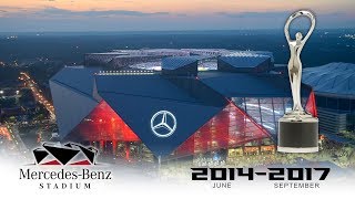 Official Atlanta Falcons MercedesBenz Stadium Construction TimeLapse [upl. by Llenrahs784]