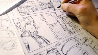 Sketching Full Manga Page  Anime Manga Sketch [upl. by Ruffin]