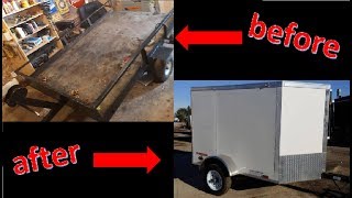 building a homemade enclosed trailer pt 1 [upl. by Noyart788]