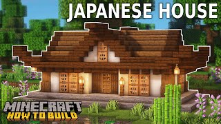 Minecraft How to Build a Japanese House  Small Japanese Survival House Tutorial [upl. by Llenram]