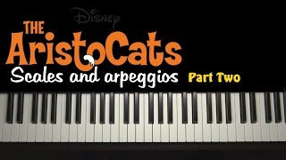 The Aristocats  Scales and arpeggios  Piano Tutorial 22 [upl. by Bacchus]