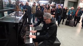 Epic Piano Battle Brings Crowd To A Standstill [upl. by Neerehs273]