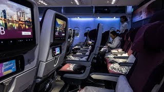 QATAR AIRWAYS A380 ECONOMY CLASS  QR830 Doha  Bangkok  FLIGHT REVIEW [upl. by Adalai]