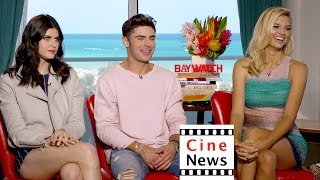 quotBaywatchquot – Interview Zac Efron Alexandra Daddario Kelly Rohrbach [upl. by Aniteb]