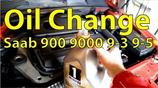 How to Saab 900 9000 93 95 Oil Change  Trionic Seven [upl. by Gnoud]