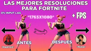 LAS MEJORES RESOLUCIONES PARA FORTNITE FPS 0 INPUT LAG [upl. by Hilliary632]