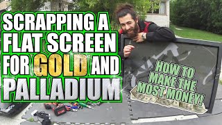 Scrapping A Flatscreen TV  How To Make Money From A Scrap TV [upl. by Bogey895]