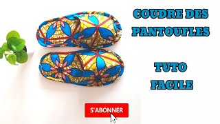 TUTODIY PANTOUFLES CONFORTABLE FACILE [upl. by Virginia]