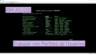 IBM AS400 Gestión de Usuarios [upl. by Neoma]