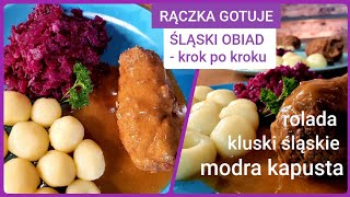 Rączka gotuje rolada wołowa kluski śląskie i modra kapusta [upl. by Dunstan]