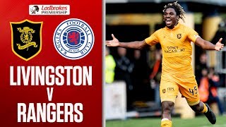 Livingston 10 Rangers  Menga Strike Shocks Rangers  Ladbrokes Premiership [upl. by Hterag671]