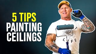 HOW TO paint ceilings FAST and like a professional PAINTER [upl. by Twelve]