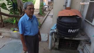 Solar Suresh Home with solar panels biogas plant rainwater harvesting and organic vegetables [upl. by Norga682]