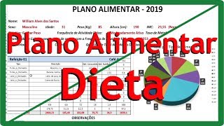 Planilha de Plano Alimentar  Dieta [upl. by Onej132]