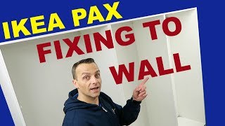 Ikea Pax wardrobes fixing to wall [upl. by Etnuahc]