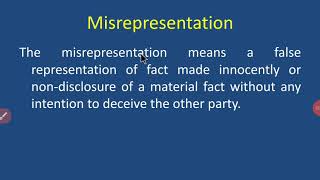 Misrepresentation [upl. by Imim]