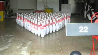 100 pin bowling in a garage [upl. by Yerac]