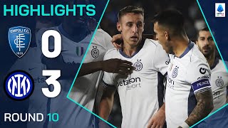 EMPOLIINTER 03  HIGHLIGHTS  Frattesi at the double and Lautaro rounds it off  Serie A 202425 [upl. by Chlo]