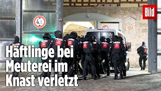 Gefängnismeuterei Polizei stürmt Knast in Thüringen  JVA Untermaßfeld [upl. by Abbi]