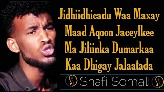 KHALID KAMIL  HEES CUSUB  JIDHIIDHICADU WAA MAXAY  OFFICIALL LYRICS 2020 [upl. by Luapnhoj219]