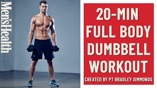 20Minute Full Body Workout Dumbbell Only  Men’s Health UK [upl. by Nerin]