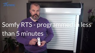 How to program a Somfy RTS motor in less than 5 minutes [upl. by Marchal]