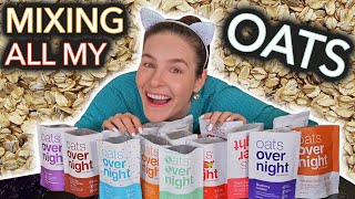 Mixing All My Overnight Oats  MY OWN Flavour [upl. by Jacobina]