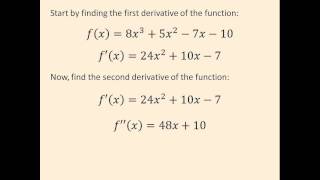 Finding Inflection Points [upl. by Cohdwell894]