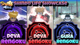 Deva Rengoku Deva Sengoku amp Gura Rengoku Shindo Life Showcase [upl. by Samuele]